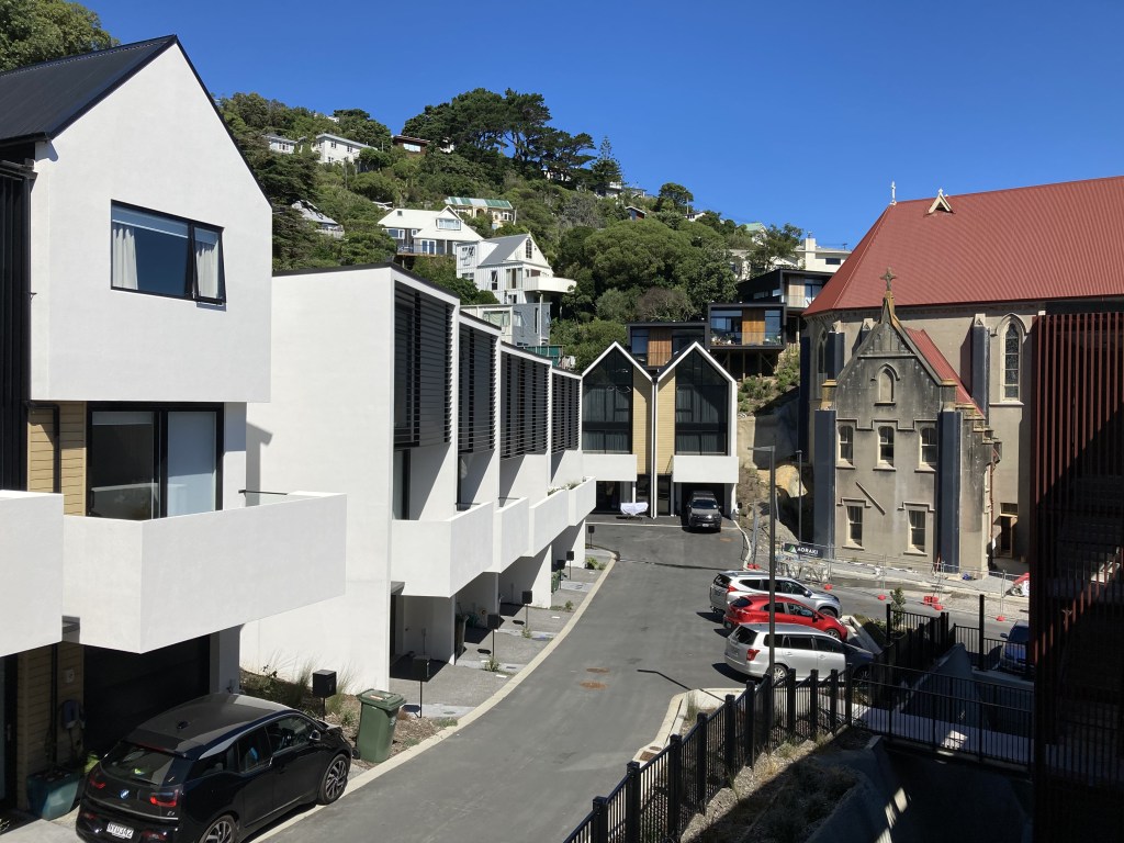 Erskine townhouses, Island Bay, commercial painting